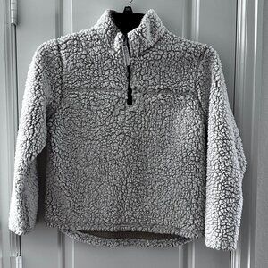 Cuddly Sherpa Faux Fur 100% Polyester Pullover Jacket For Kids Size 14/16
